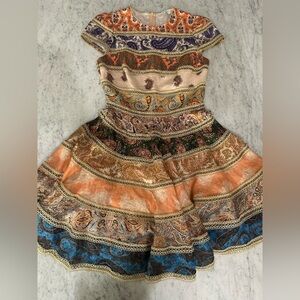 Zimmermann Devi linen spliced dress Colorful Paisley Patterned Dress